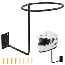 ZORAX 2PCS Set Motorcycle Helmet Hanger Wall Hook Rack Hat Holder Storage Stand