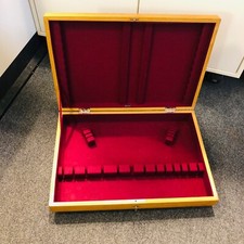 BSF gro&szlig;er Besteckkasten Futter rot Besteckschatulle Holz Holzkasten f&uuml;r Besteck