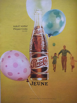 PRESSEWERBUNG 1962 HIER IST PEPSI-COLA - JUNG - ADVERTISING