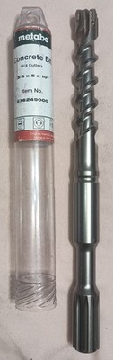 Metabo 676249000 - Concrete Hammer Bit W/4 Cutters, 3/4 X 5 X 10  - SPLINE - NEW