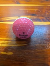 Vintage PING EYE 2 Golf Ball Two Tone Pink White Karsten 2 Rare Collectible