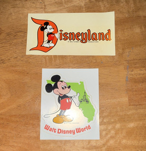 Walt Disney Mickey Mouse Stickers/Decals Disneyland & Disney World
