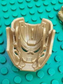 LEGO 70787 TAHU Bionicle 19052 & 19087 - Pearl Gold KANOHI Mask of Fire & Armor