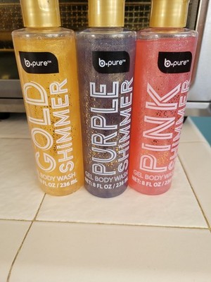 B Pure 3 Pack Shimmer Gel Body Washes !