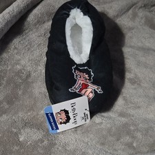 Betty Boop Slip-On Slipper Women's Shoe Size 7/8 Black Cartoon