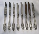 Wallace Baroque sterling silver handle 8 pc Lot set