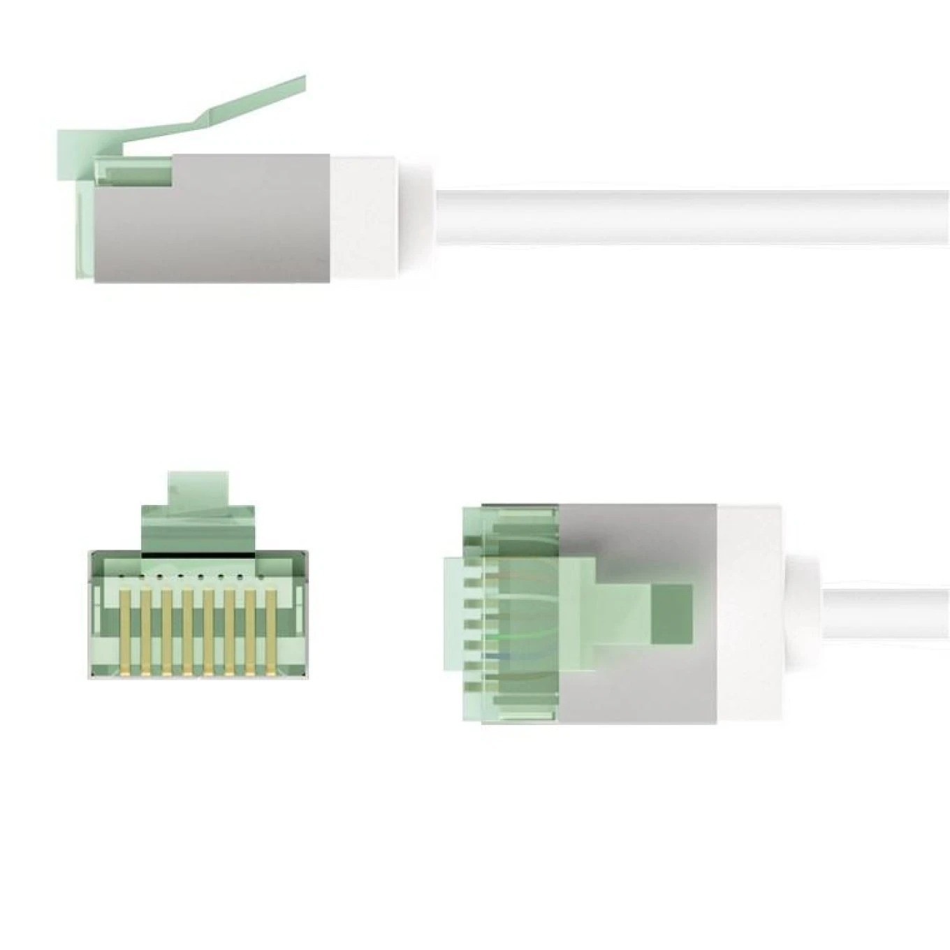 Patchcord cat.8.1-0200 U/FTP SLIM LSZH-TPE blanc/2m/74361