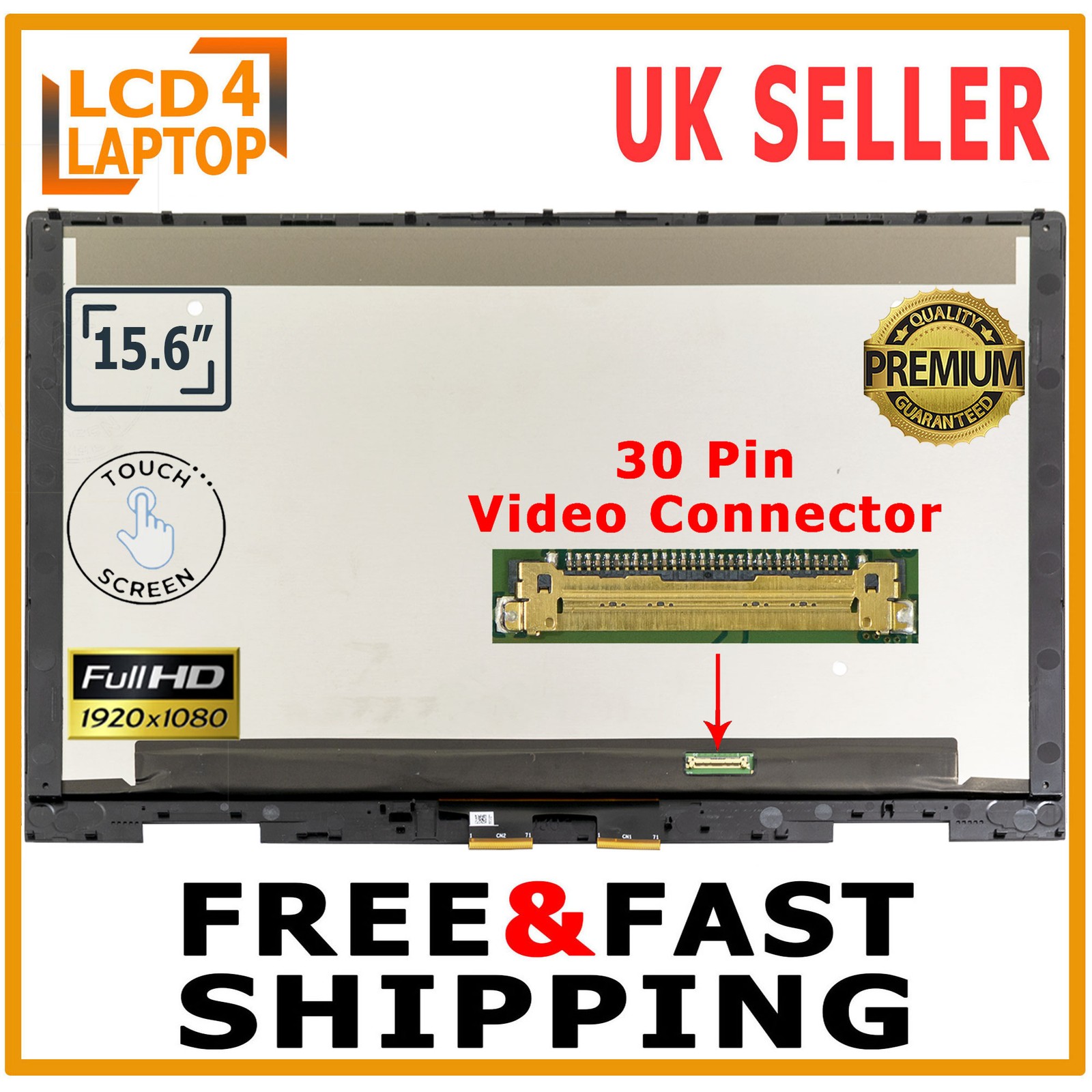 For HP ENVY X360 15M-EE Series Black Frame 15.6"" FHD Screen Assembly