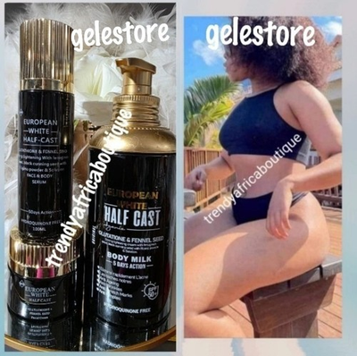 #ad #ad 3pcs. European White Half C Organic Lightening Body Lotion Face Cream amp; Serum $99.99