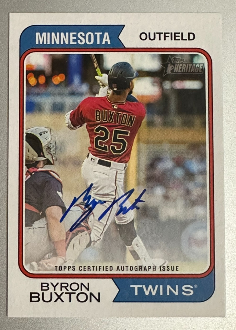 2023 Topps Heritage Real One Autograph Byron Buxton Minnesota Twins #ROA-BB