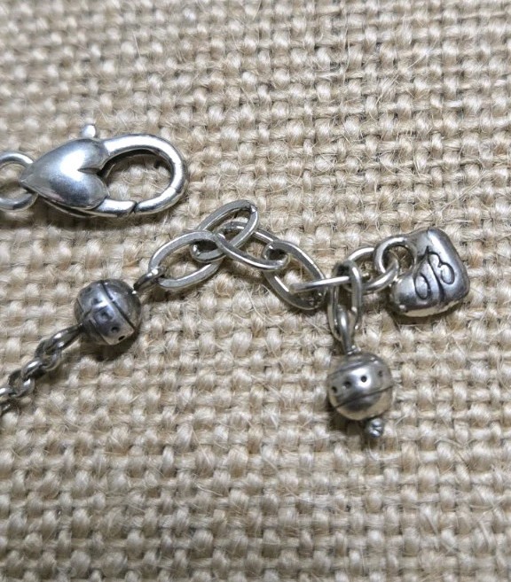 Brighton Silvertone Bead Anklet. Toggle Clasp Hea… - image 5
