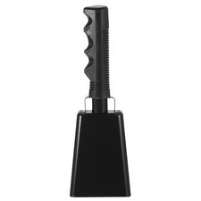 9inch Cow Bells for Football Games, 1pcs Cowbells for Sporting Events, Black