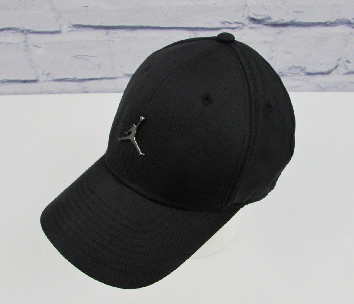 Air Jordan Hat Men Black Metal Logo Black Jumpman Snap Back Cap | eBay
