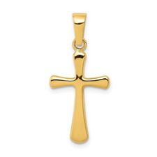 14k Yellow Gold Polished Cross Pendant L-25mm, W-12mm