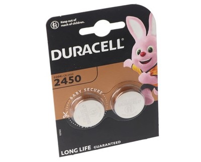 2x Original Duracell Long Life Lithium Batterie CR2450 DL2450 ECR2450 Knopfzelle
