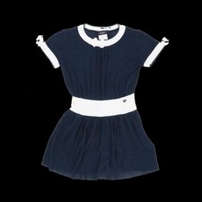 Chanel Rayon Mini Dress Coco Mark Ribbon Vintage