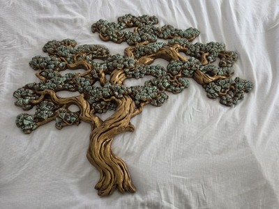   Vintage Girotti Bonsai Tree Wall Art MCM Foamed Polymer Sculpture   
