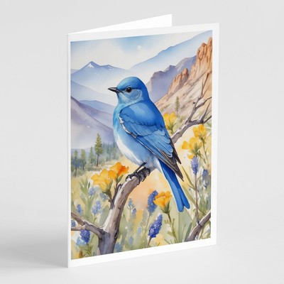 Nevada Mountain Bluebird Greeting Cards and Envelopes Pack of 8 DAC7447GCA7P
