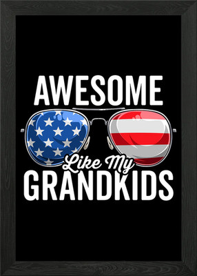 Awesome Like My Grandkids Gerahmtes Wandbild Poster Leinwanddruck Bild