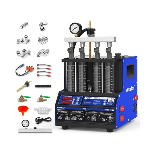 MRCARTOOL V308 Fuel Injector Cleaner Machine with Pulse Ultrasonic ...