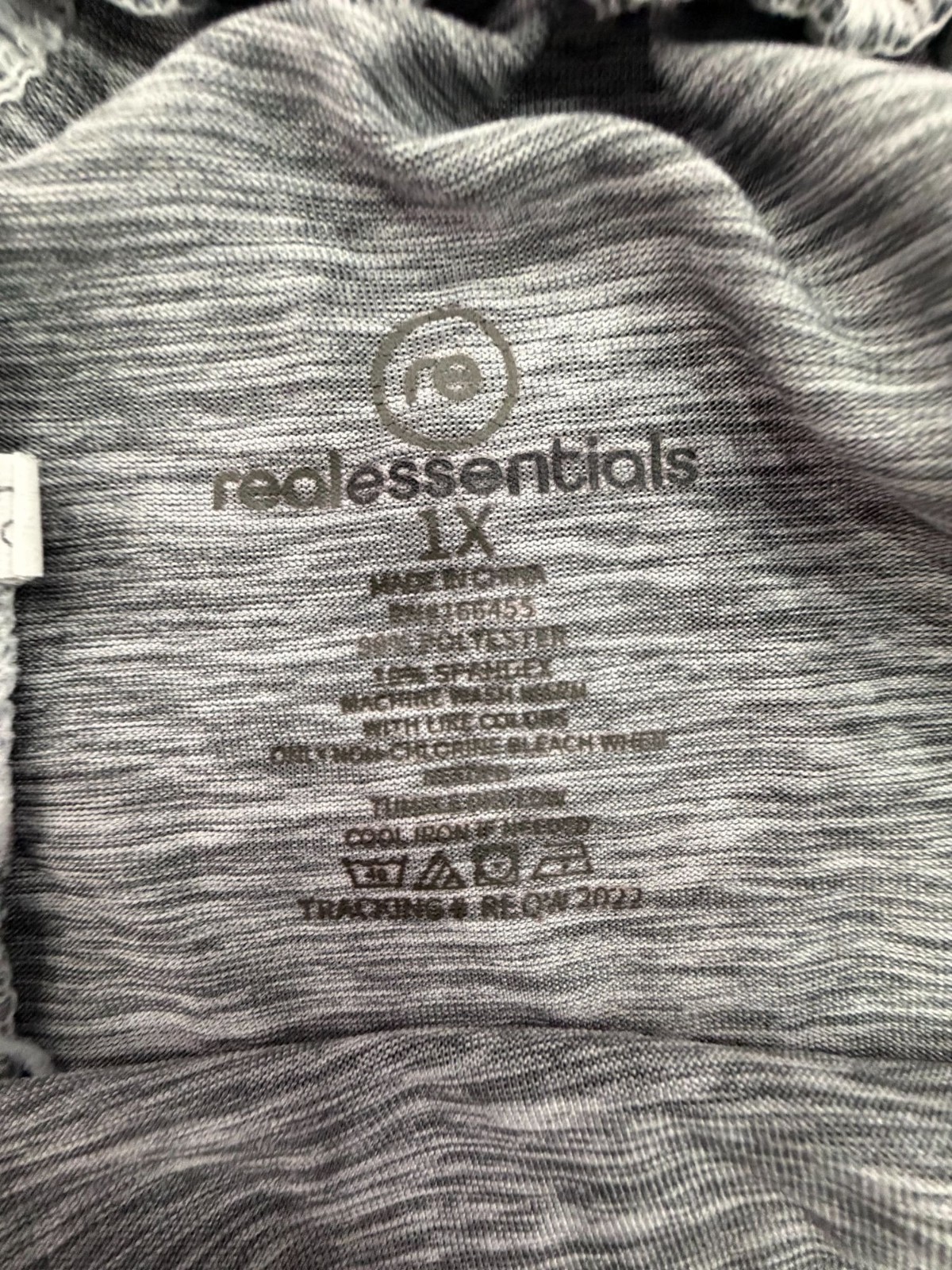 Real Essentials Womens Gray Drawstring Shorts 1X … - image 2