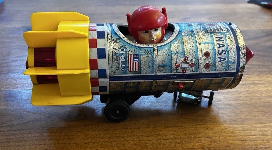 Vintage 1950s Daiya NASA Apollo Spaceship Captain Tin Toy | eBay