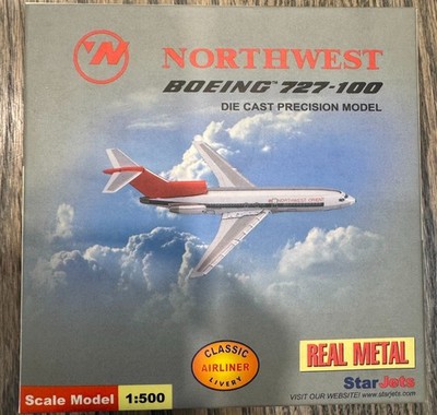 StarJets SJNWA128 Northwest Orient Boeing 727-100 N472US 1:500 New