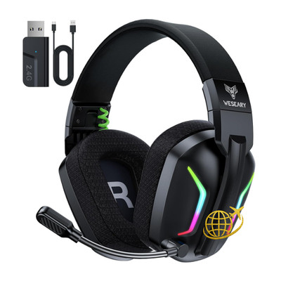 Wireless Gaming Headset WG1 2,4G Faltbar Mit Mikrofon 50 Std Ak