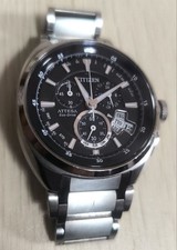 CITIZEN ATTESA Eco-Drive H610-T015581 schwarzes Zifferblatt Chronograph Uhr