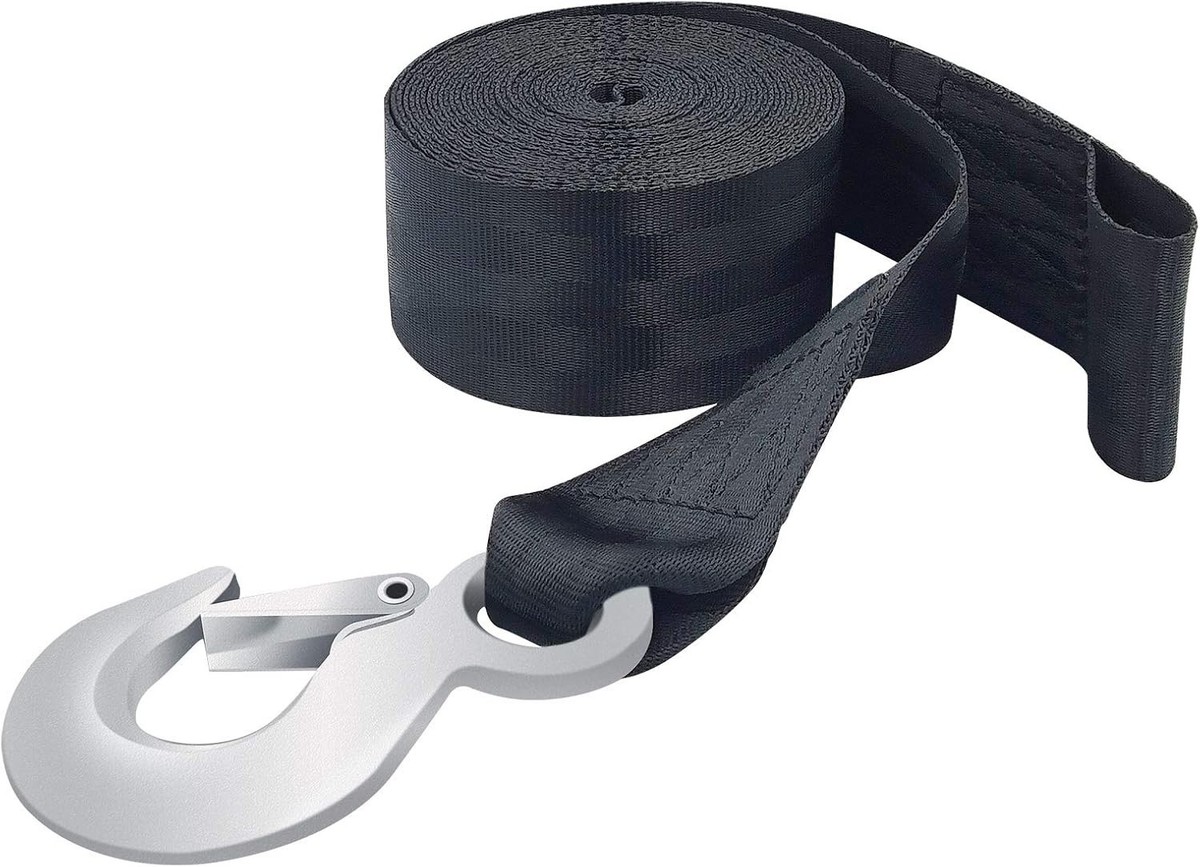 Tow Rope Straight Jacket Crew Heavy Duty 2-in X 20-ft Tow Strap With Forged Steel Hooks Tow Rope Straight Jacket Crew Heavy Duty 2-in X 20-ft Tow Strap With Forged Steel Hooks
