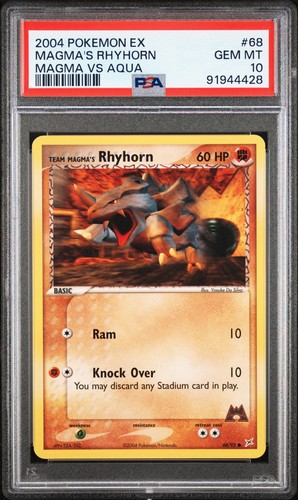 Team Magma's Rhyhorn graded PSA 10 for sale on eBay