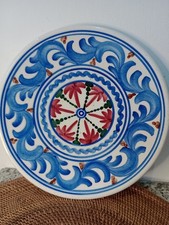 Hand Painted Wall Hanging Plate Spanish Mallorca 8" Country Cottage Decor