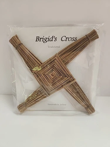 NEW St. Brigid's Cross  IRISH Decor Folklore  Natural Rush Made By Hand Ireland