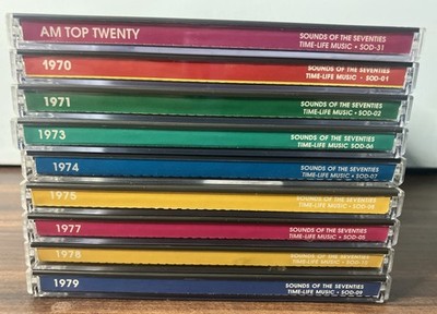 Time Life Music Sounds of the Seventies 70's Collection  - 9 CD Lot