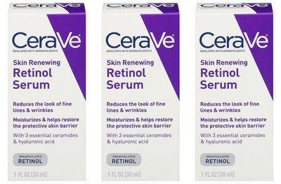 CeraVe Skin Renewing Retinol Serum Triple Pack 1oz Bottles Encapsulated Retinol
