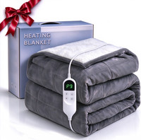 Luxurious Electric Heated Throw Double Blanket – Grey Fleece 160 x 130cm UK 🎁