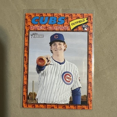 2026 Topps Heritage - Owen Caissie #360 Color of the Year /77 (RC