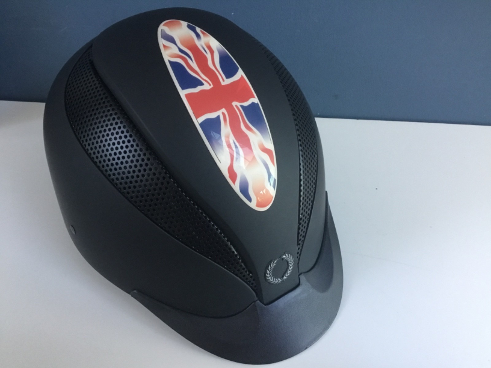 Champion Air-Tech Deluxe Helmet with Union Jack Decal - Size M 55-57cms