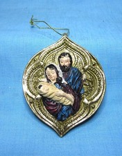 Christmas Ornament Nativity w/ Joseph Mary Baby Jesus Hanging Decoration