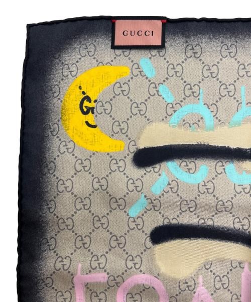 GUCCI                    Large scarf/Ghost Paint … - image 5