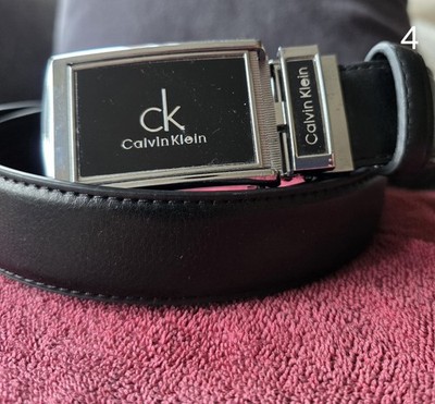 Calvin Klein Herren Gürtel Schwarz Schnalle Ratchet Automatik 125cm kürzbar