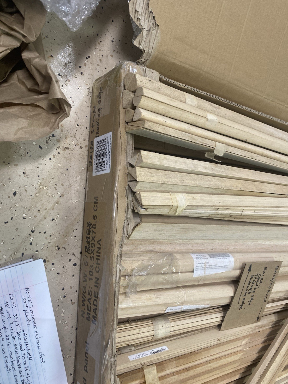 SIG Leading And Trailing Balsa Formed - Small To Large, Lengths 36 ...