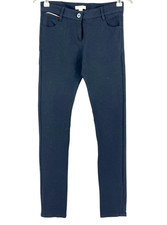 BURBERRY Kids Girls Stretch Straight Slim Trousers Black Size 14Y - W26 L29