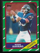 1986 Topps Football Mark Bavaro #144 (RC) New York Giants NRMT Rookie Card. rookie card picture