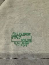 Vintage Seamed Flat Knit Stockings  35 Inches Long