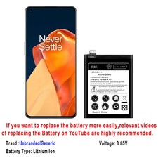 Long Life 4600mAh Replacement BLP821 Battery for Oneplus 9 1 9 European Version