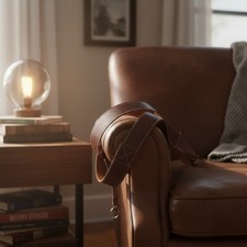 Genuine Leather Camera Strap - Secure  Stylish for Outdoor Photography