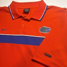 Florida Gators Nike Team Orange Dri Fit Polo Shirt Mens XL NCAA Football Gator