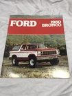 1980 Ford Bronco dealer sales brochure