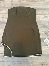 ASOS DESIGN Women's 8 olive Solid Mini dress Contrast Trim